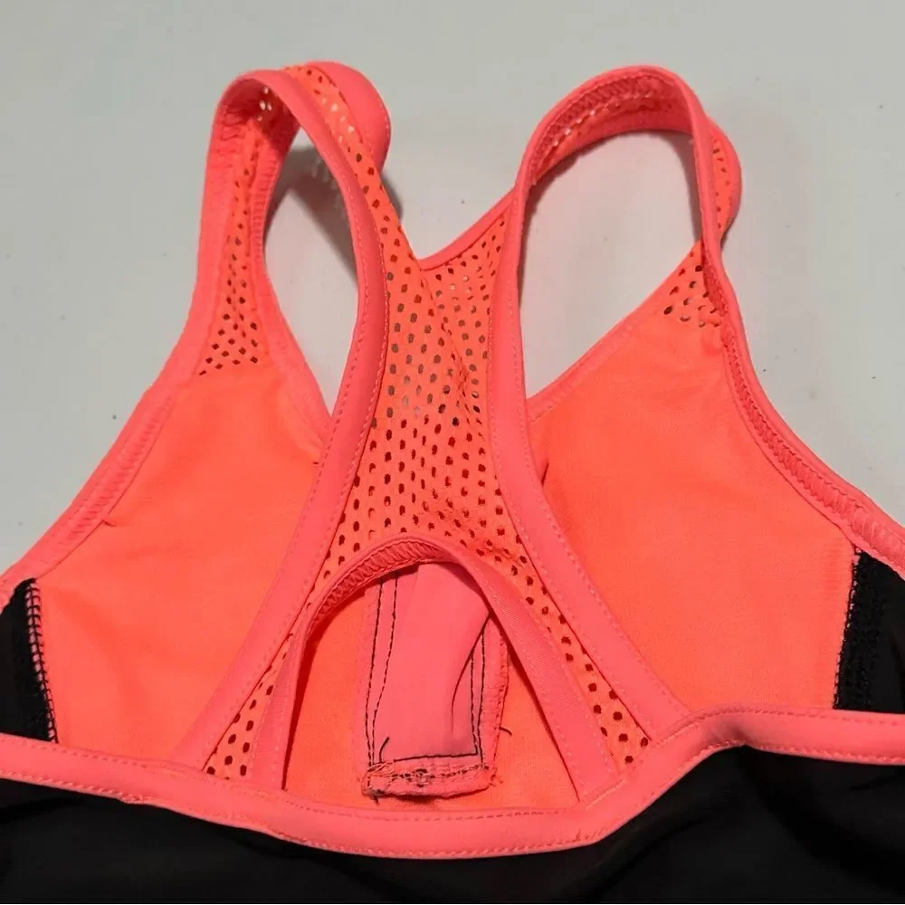 Gerry - black and orange tankini style swim suit girls size S 7/8